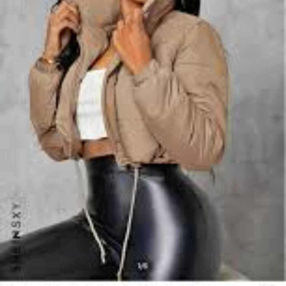 Zip-Up Drawstring Crop Jacket - image 3